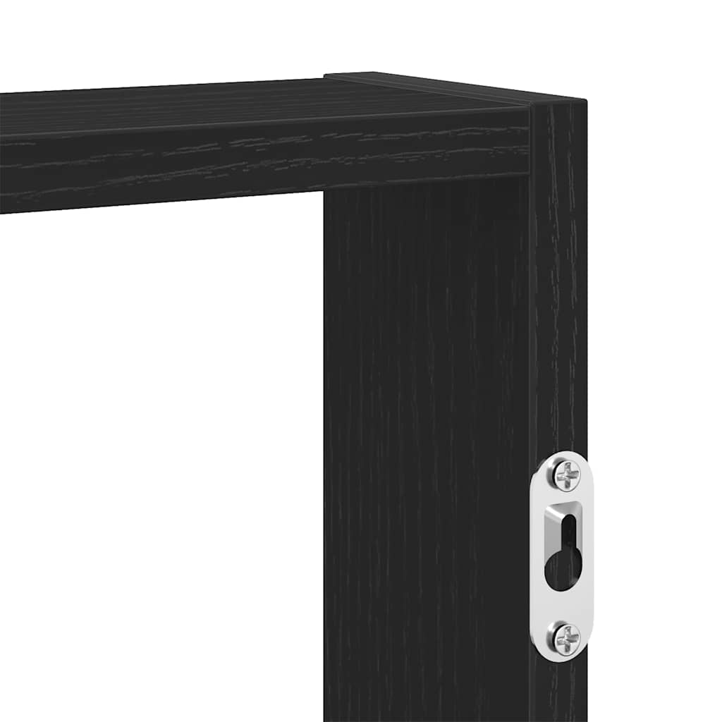 vidaXL Półka ścienna, czarna, 43x9x60 cm, materiał drewnopochodny