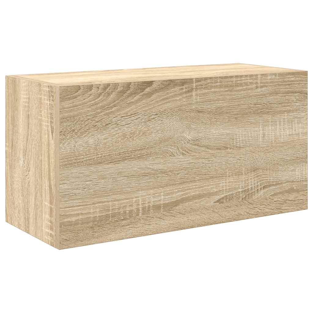 vidaXL Wisząca szafka łazienkowa, dąb sonoma, 60x25x30 cm