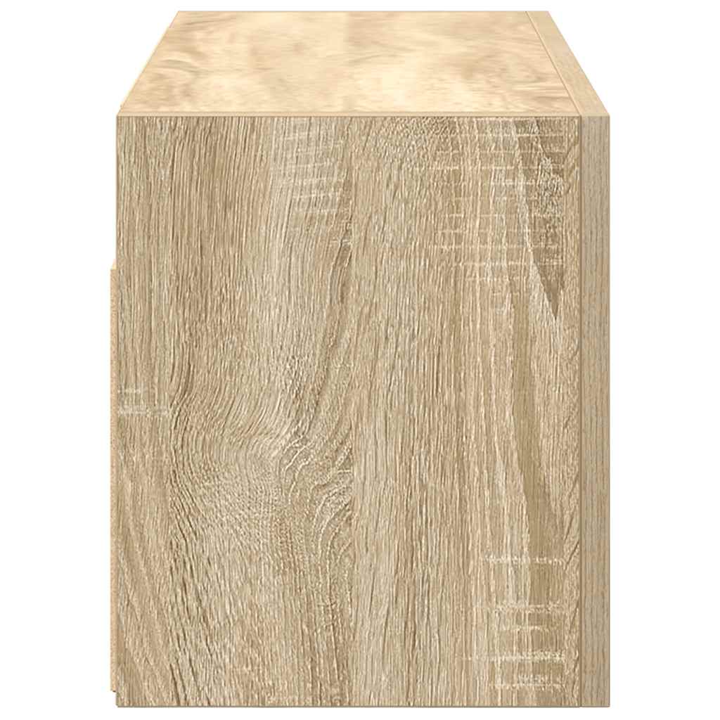 vidaXL Wisząca szafka łazienkowa, dąb sonoma, 60x25x30 cm