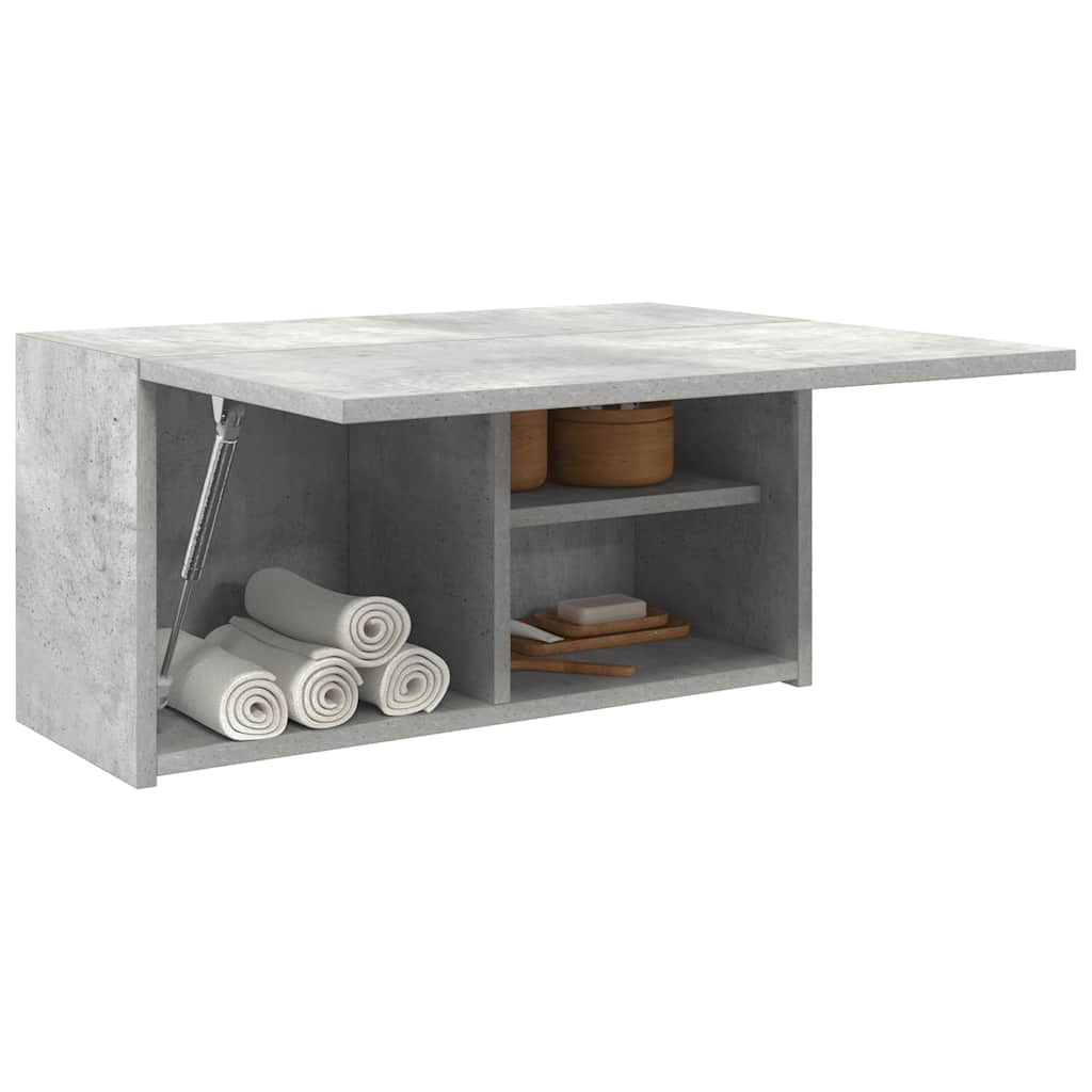 vidaXL Wisząca szafka łazienkowa, szarość betonu, 60x25x30 cm