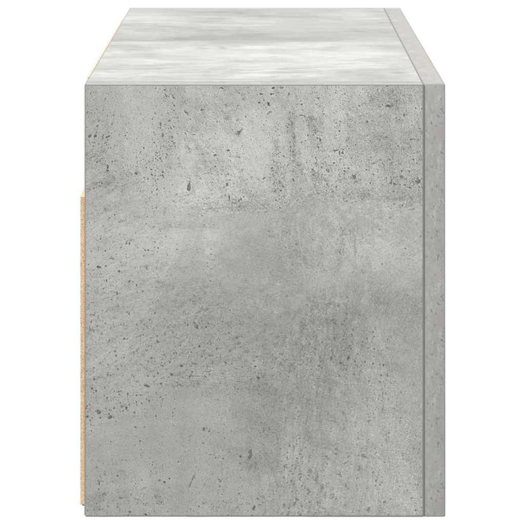 vidaXL Wisząca szafka łazienkowa, szarość betonu, 60x25x30 cm