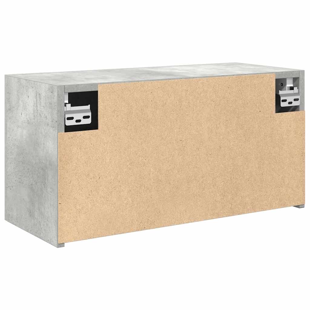 vidaXL Wisząca szafka łazienkowa, szarość betonu, 60x25x30 cm