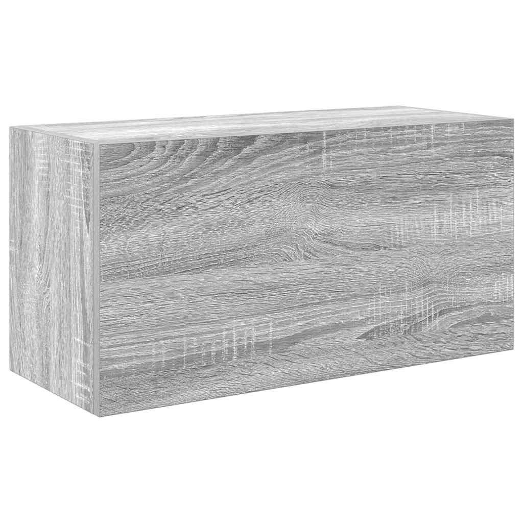 vidaXL Wisząca szafka łazienkowa, szary dąb sonoma, 60x25x30 cm