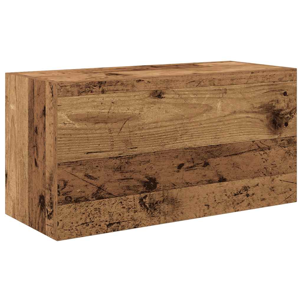 vidaXL Wisząca szafka łazienkowa, stare drewno, 60x25x30 cm