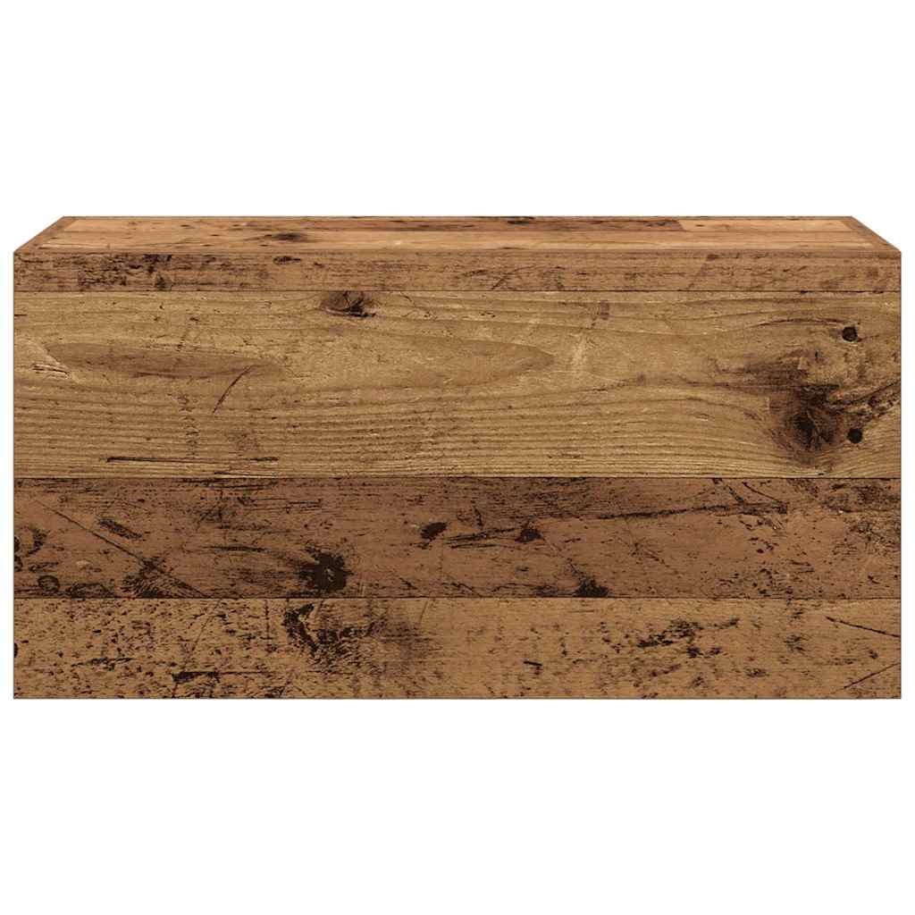 vidaXL Wisząca szafka łazienkowa, stare drewno, 60x25x30 cm