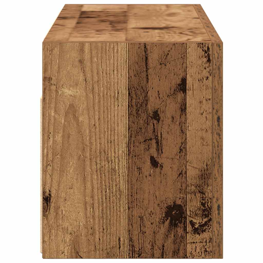 vidaXL Wisząca szafka łazienkowa, stare drewno, 60x25x30 cm