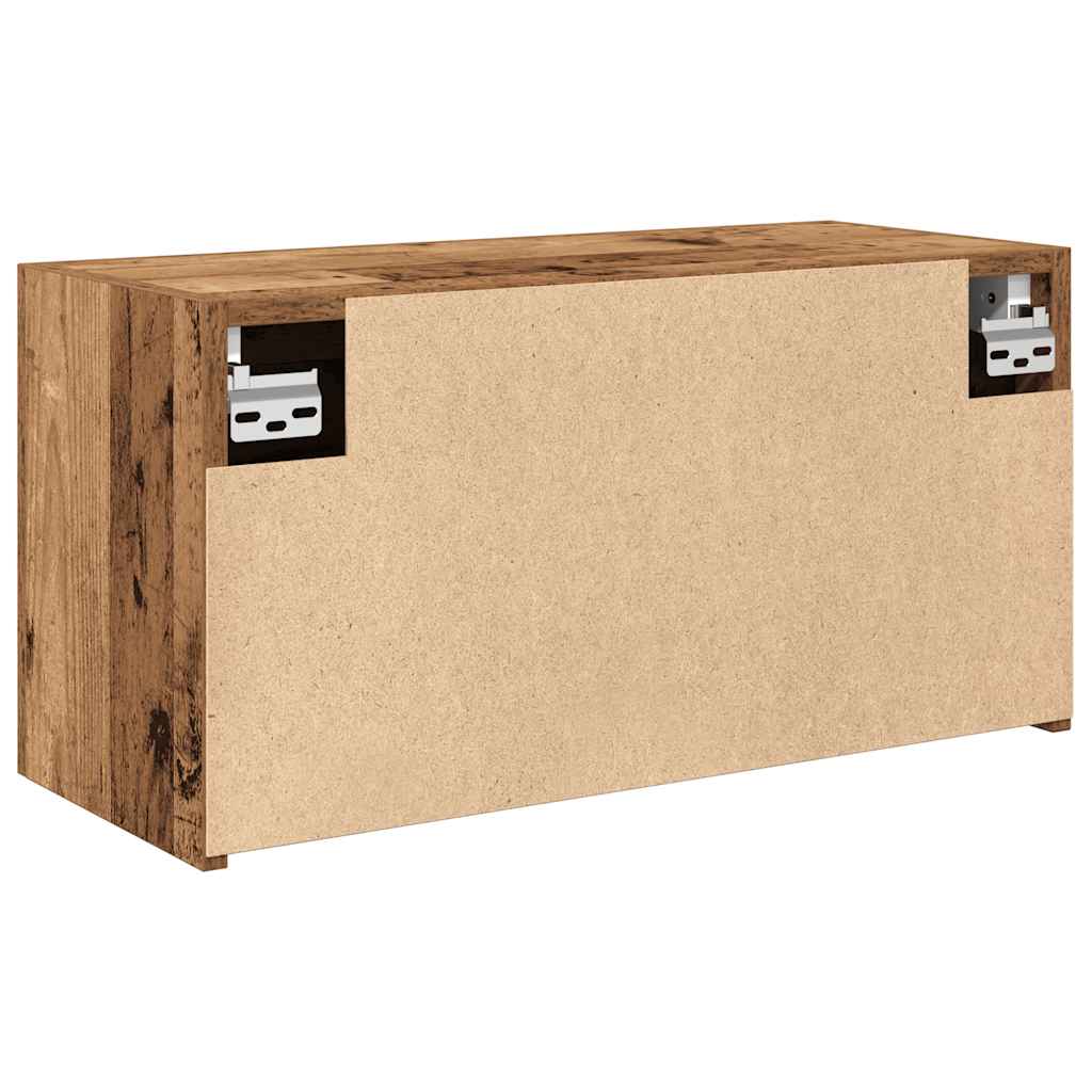vidaXL Wisząca szafka łazienkowa, stare drewno, 60x25x30 cm