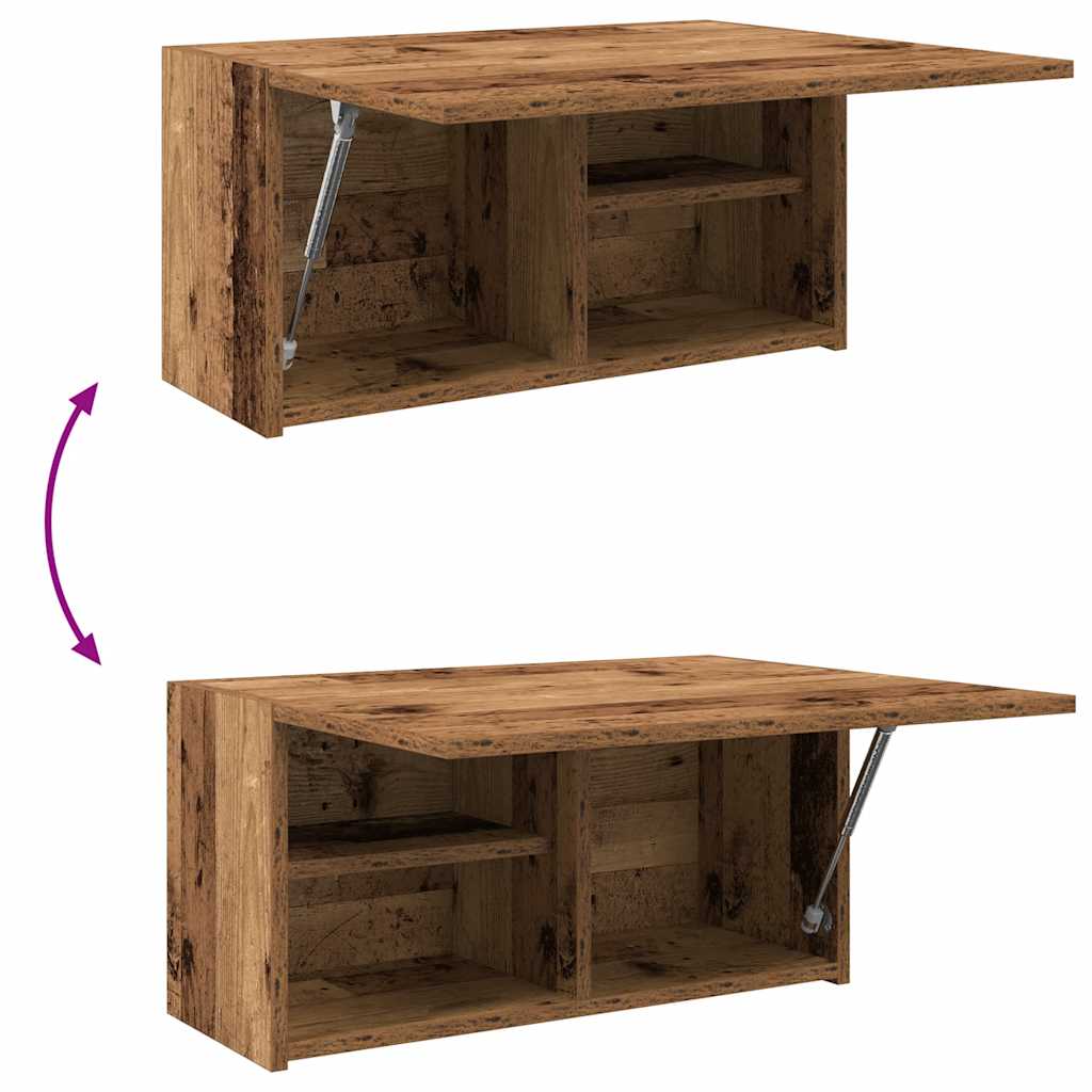 vidaXL Wisząca szafka łazienkowa, stare drewno, 60x25x30 cm