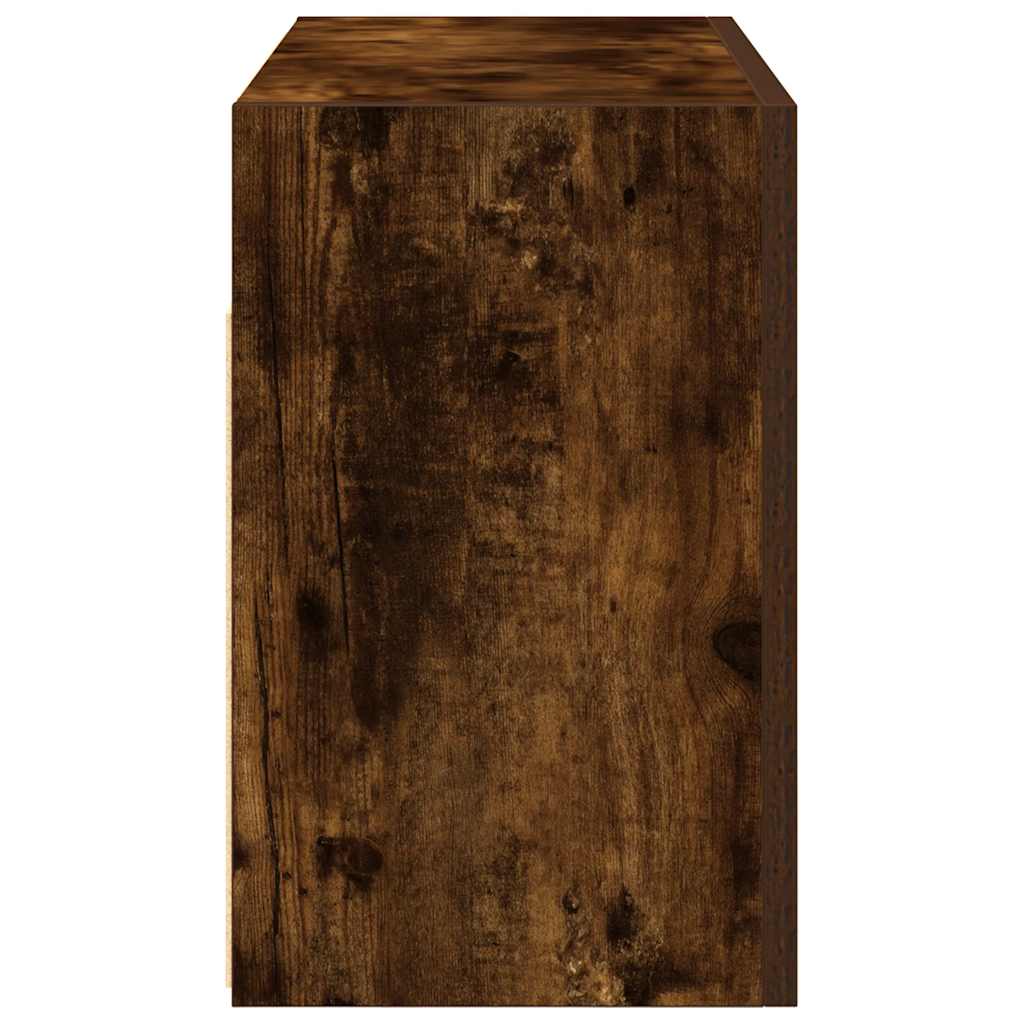 vidaXL Wisząca szafka łazienkowa, przydymiony dąb, 60x25x40 cm