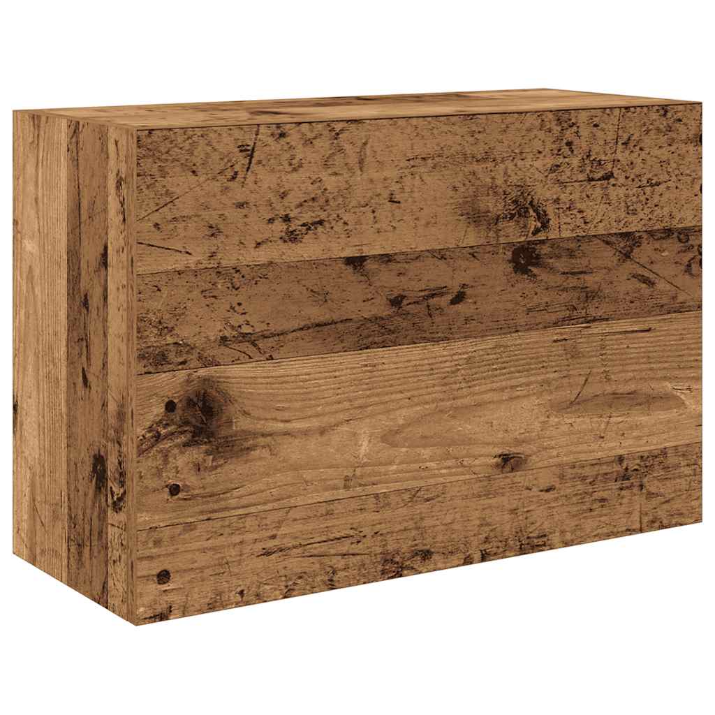 vidaXL Wisząca szafka łazienkowa, stare drewno, 60x25x40 cm