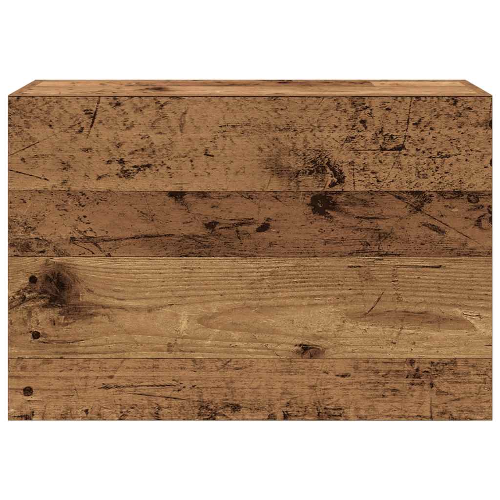 vidaXL Wisząca szafka łazienkowa, stare drewno, 60x25x40 cm