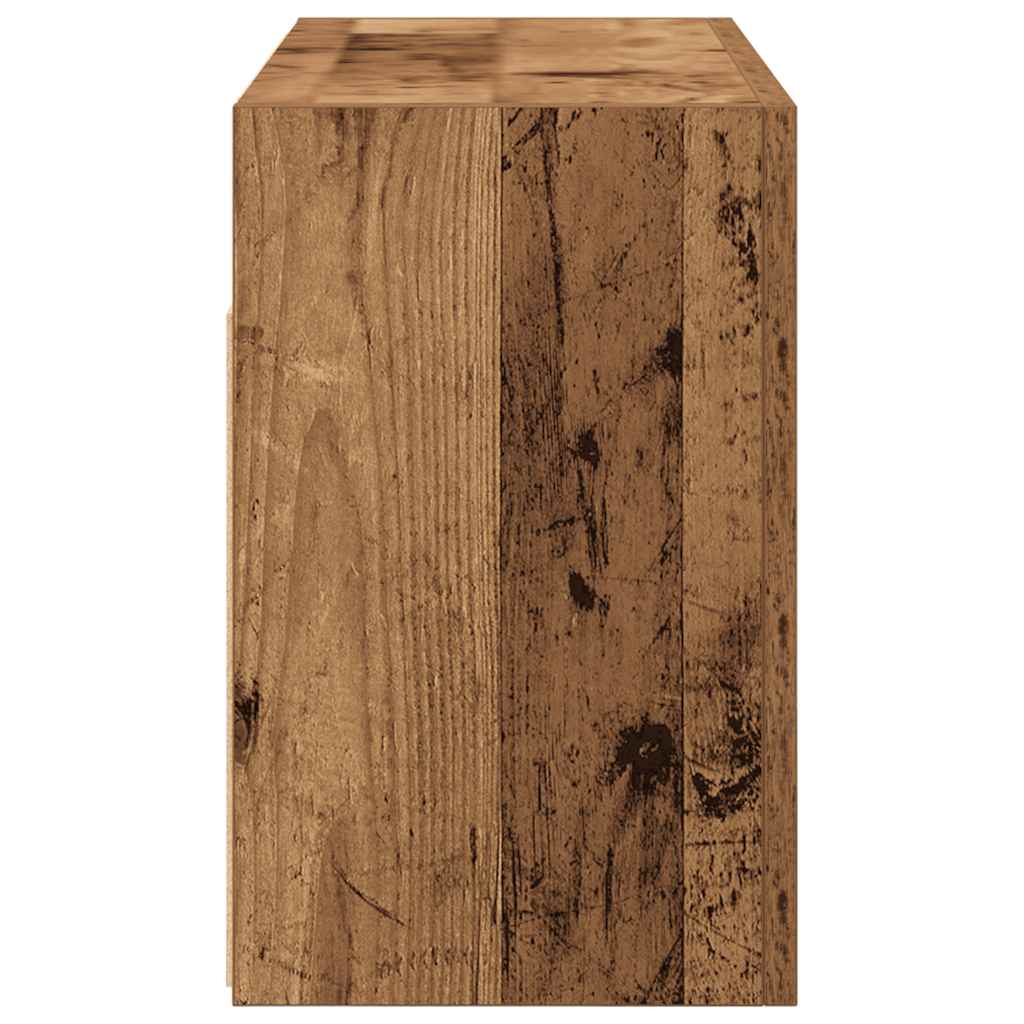 vidaXL Wisząca szafka łazienkowa, stare drewno, 60x25x40 cm
