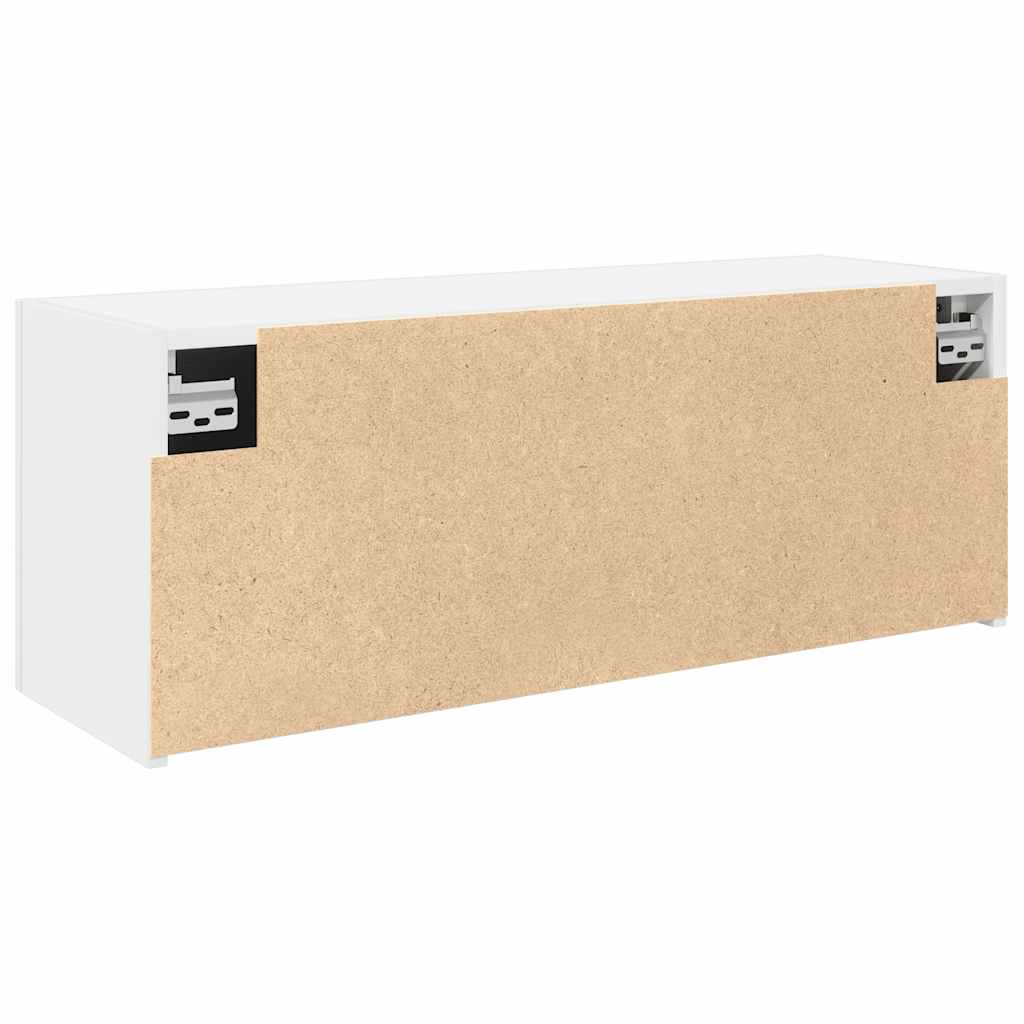 vidaXL Wisząca szafka łazienkowa, biała, 80x25x30 cm