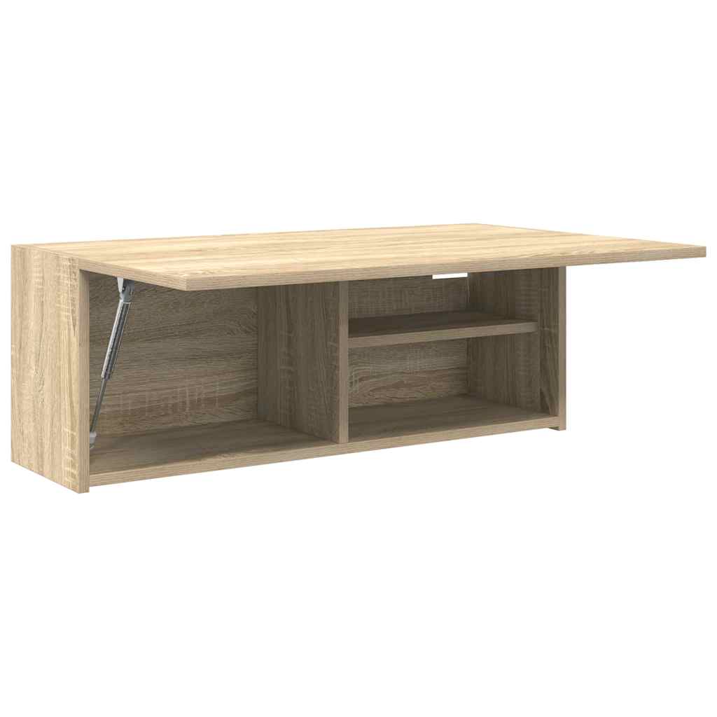vidaXL Wisząca szafka łazienkowa, dąb sonoma, 80x25x30 cm