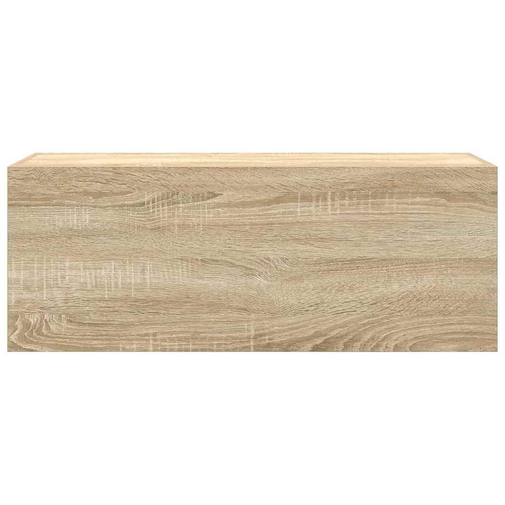 vidaXL Wisząca szafka łazienkowa, dąb sonoma, 80x25x30 cm