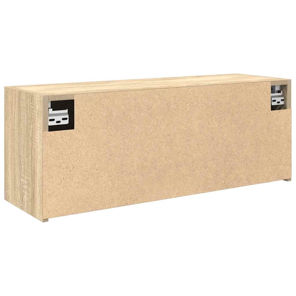 vidaXL Wisząca szafka łazienkowa, dąb sonoma, 80x25x30 cm