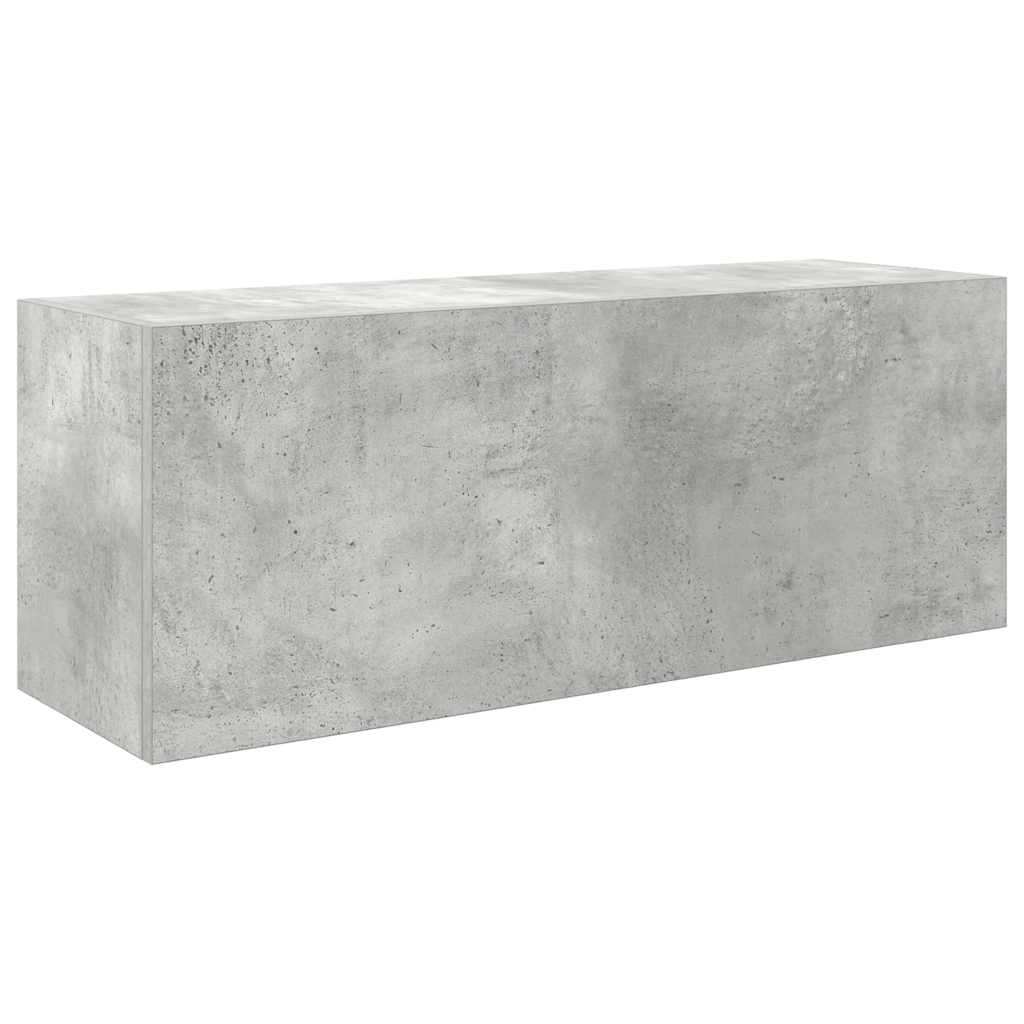 vidaXL Wisząca szafka łazienkowa, szarość betonu, 80x25x30 cm