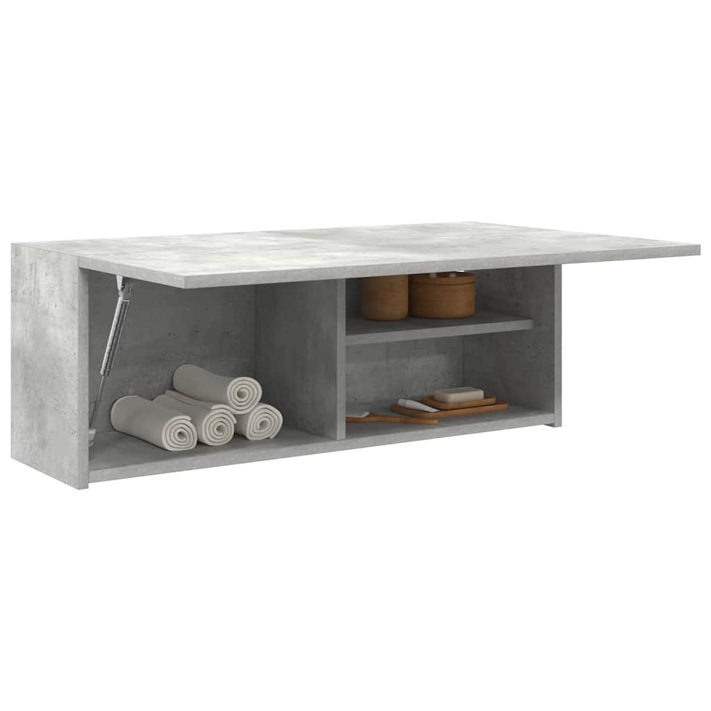 vidaXL Wisząca szafka łazienkowa, szarość betonu, 80x25x30 cm