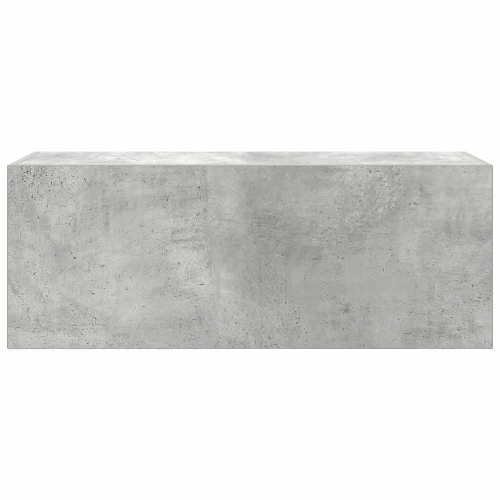 vidaXL Wisząca szafka łazienkowa, szarość betonu, 80x25x30 cm