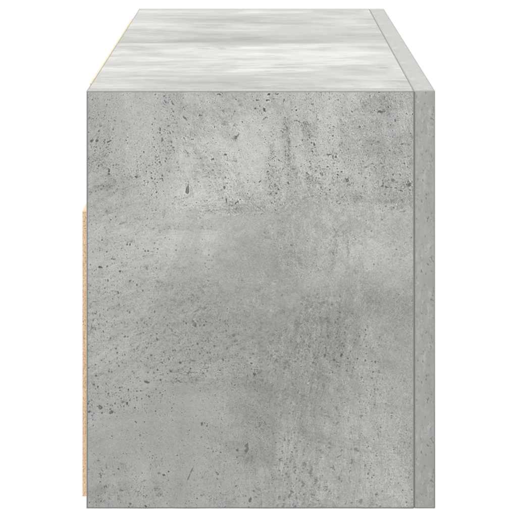 vidaXL Wisząca szafka łazienkowa, szarość betonu, 80x25x30 cm