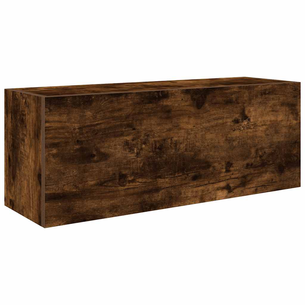 vidaXL Wisząca szafka łazienkowa, przydymiony dąb, 80x25x30 cm