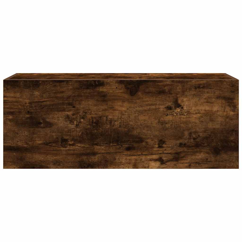 vidaXL Wisząca szafka łazienkowa, przydymiony dąb, 80x25x30 cm
