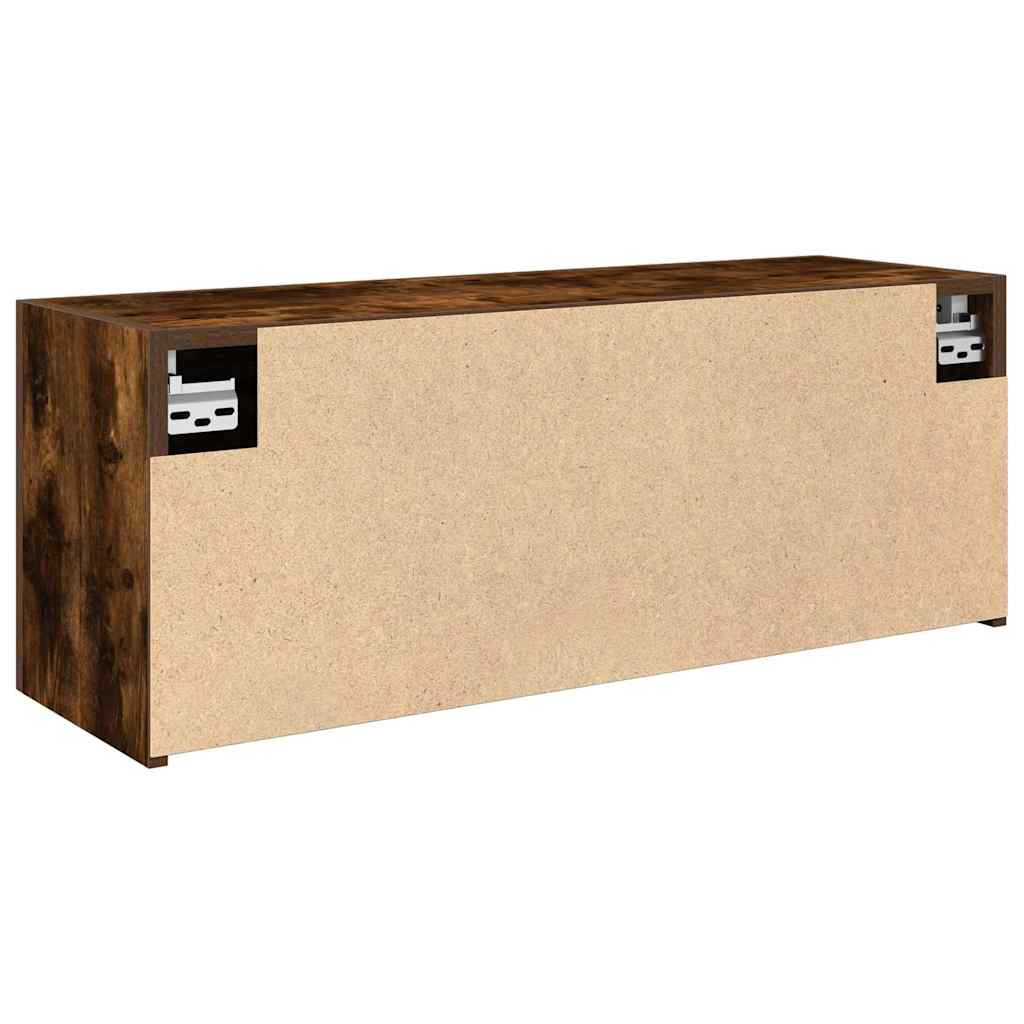 vidaXL Wisząca szafka łazienkowa, przydymiony dąb, 80x25x30 cm