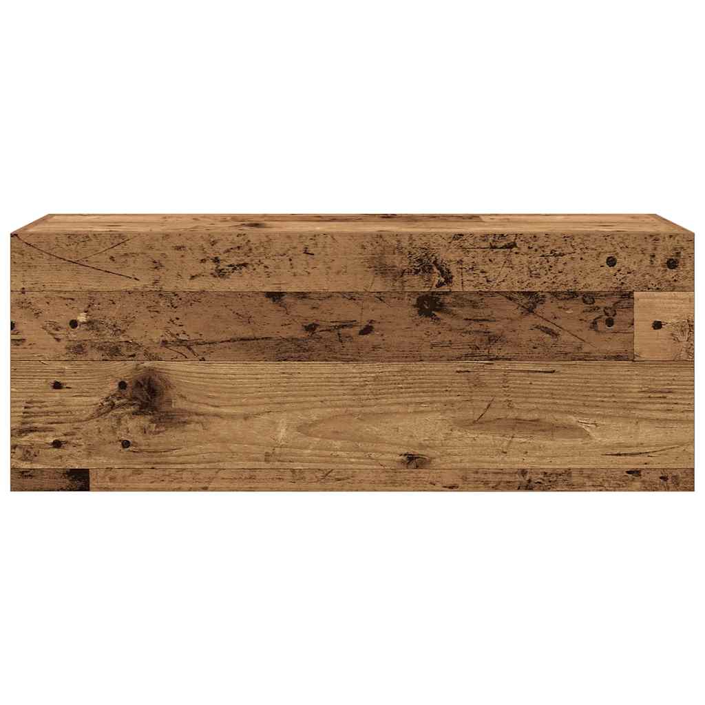 vidaXL Wisząca szafka łazienkowa, stare drewno, 80x25x30 cm