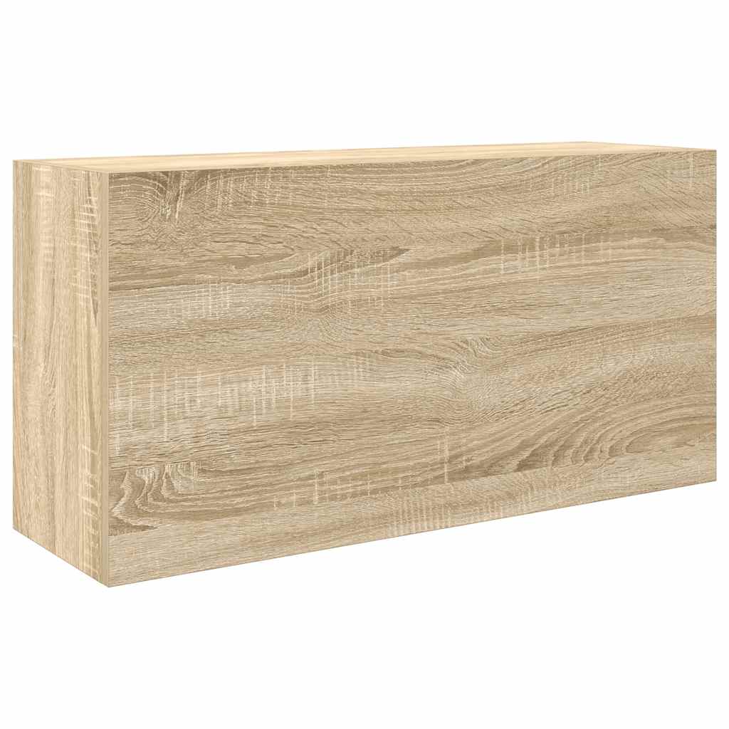 vidaXL Wisząca szafka łazienkowa, dąb sonoma, 80x25x40 cm