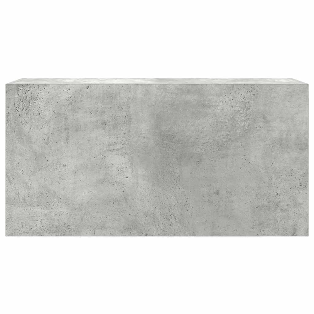 vidaXL Wisząca szafka łazienkowa, szarość betonu, 80x25x40 cm