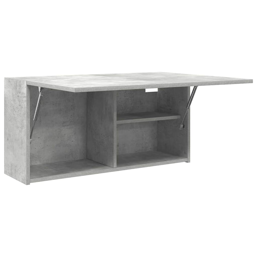 vidaXL Wisząca szafka łazienkowa, szarość betonu, 80x25x40 cm
