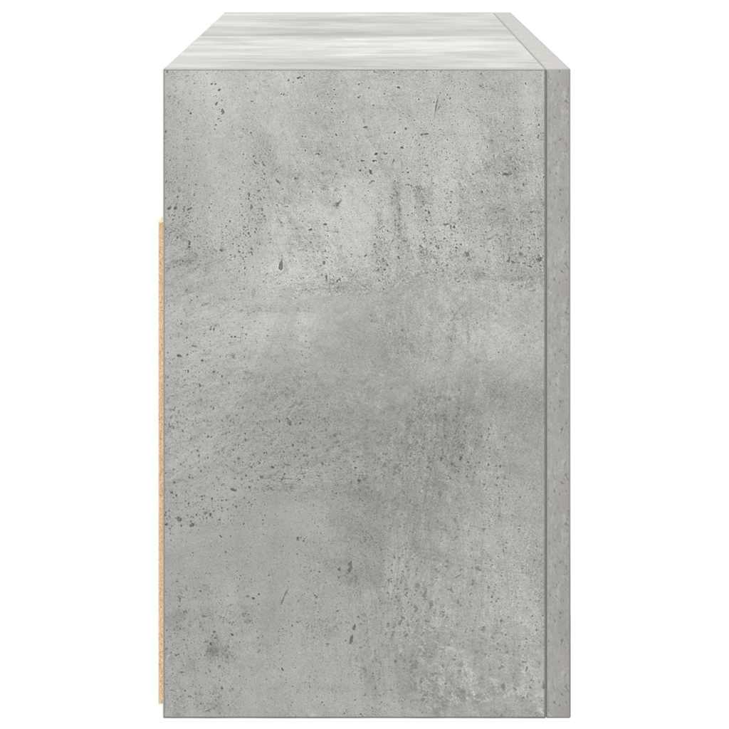 vidaXL Wisząca szafka łazienkowa, szarość betonu, 80x25x40 cm