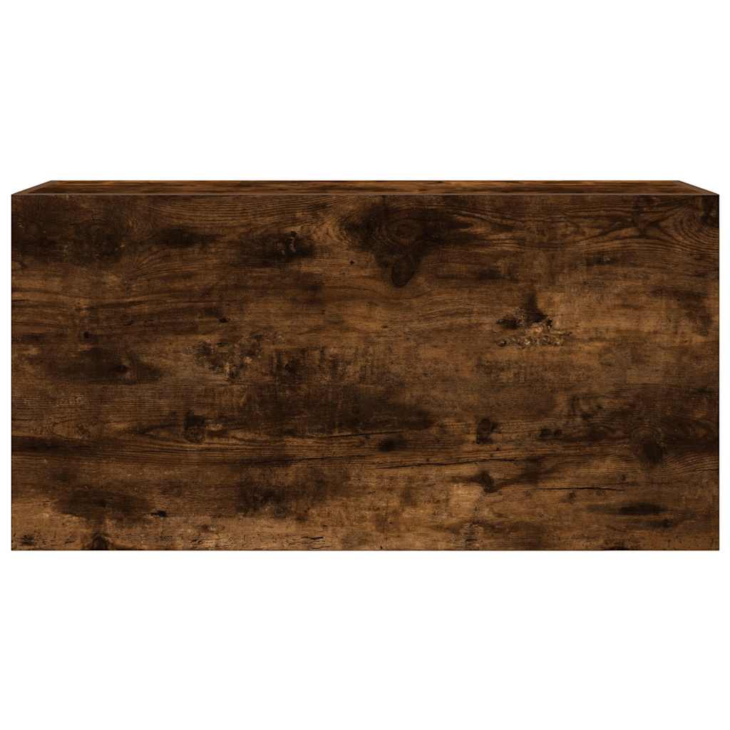 vidaXL Wisząca szafka łazienkowa, przydymiony dąb, 80x25x40 cm