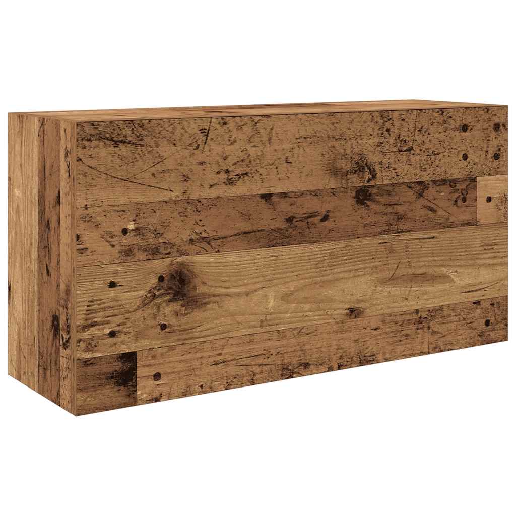 vidaXL Wisząca szafka łazienkowa, stare drewno, 80x25x40 cm