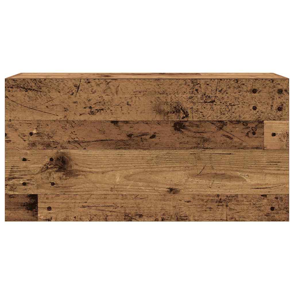 vidaXL Wisząca szafka łazienkowa, stare drewno, 80x25x40 cm