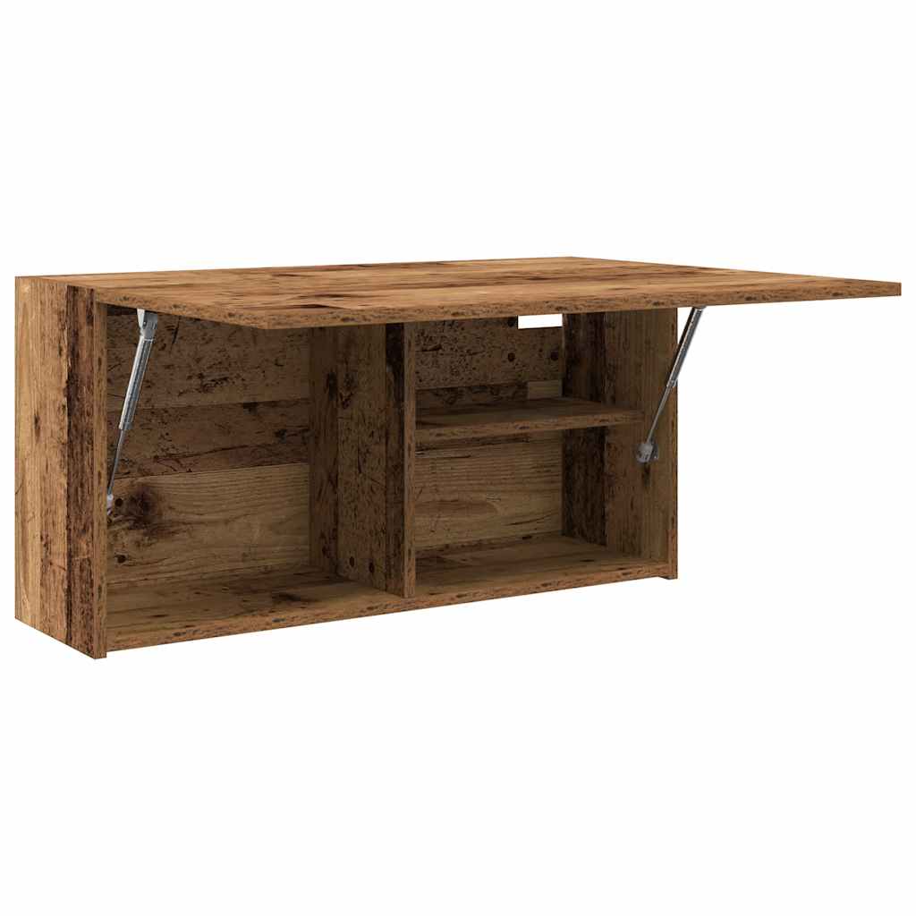 vidaXL Wisząca szafka łazienkowa, stare drewno, 80x25x40 cm