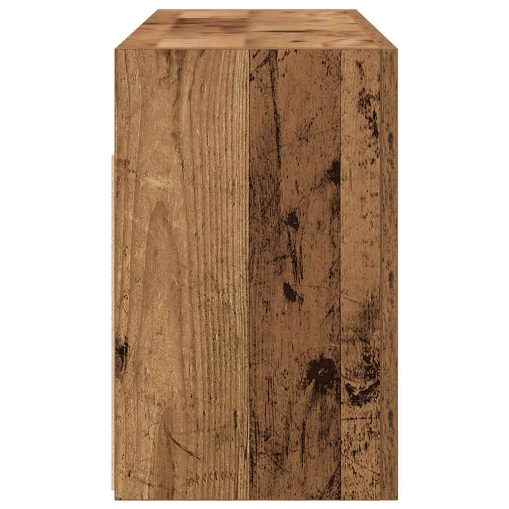 vidaXL Wisząca szafka łazienkowa, stare drewno, 80x25x40 cm
