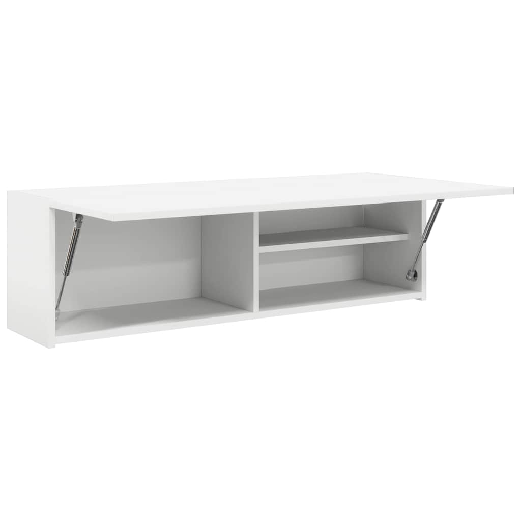 vidaXL Wisząca szafka łazienkowa, biała, 100x25x30 cm