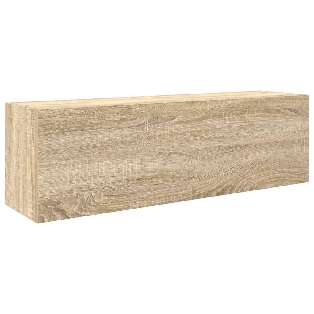 vidaXL Wisząca szafka łazienkowa, dąb sonoma, 100x25x30 cm