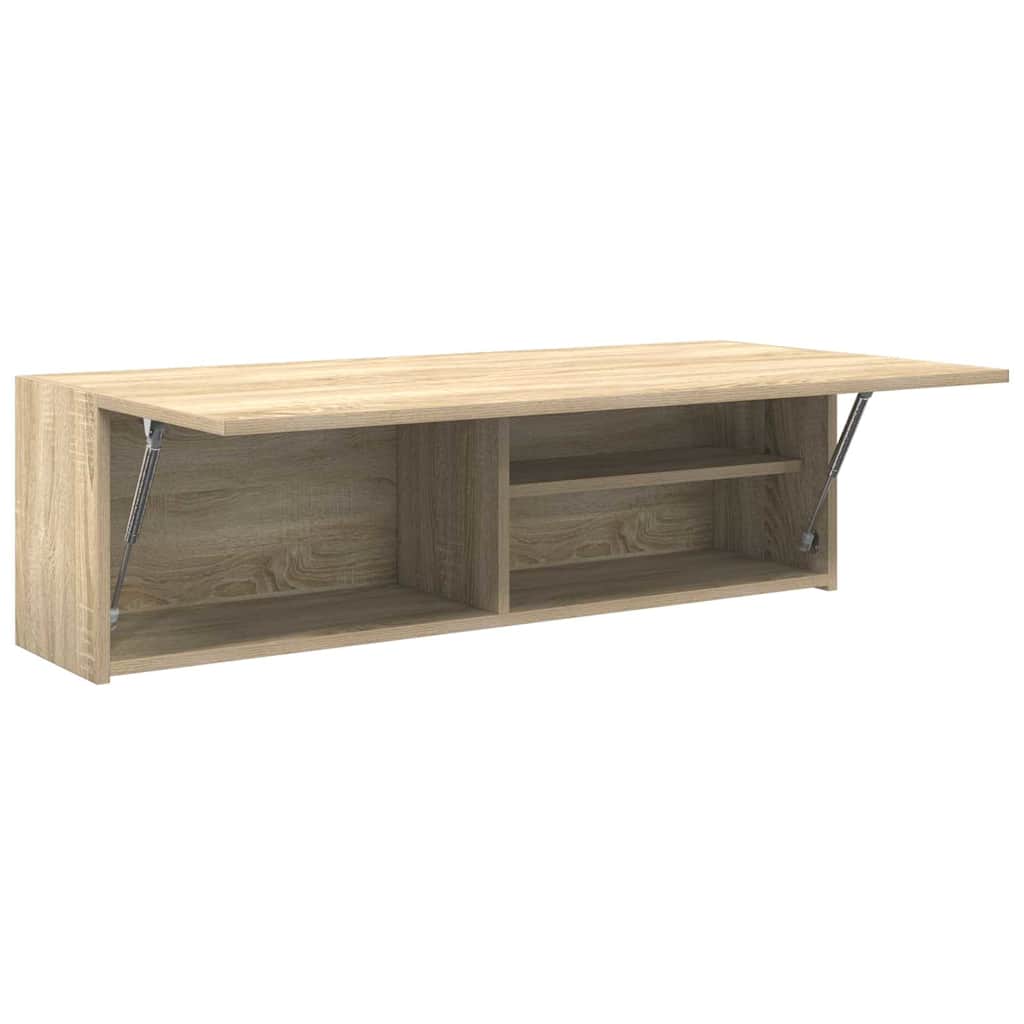 vidaXL Wisząca szafka łazienkowa, dąb sonoma, 100x25x30 cm