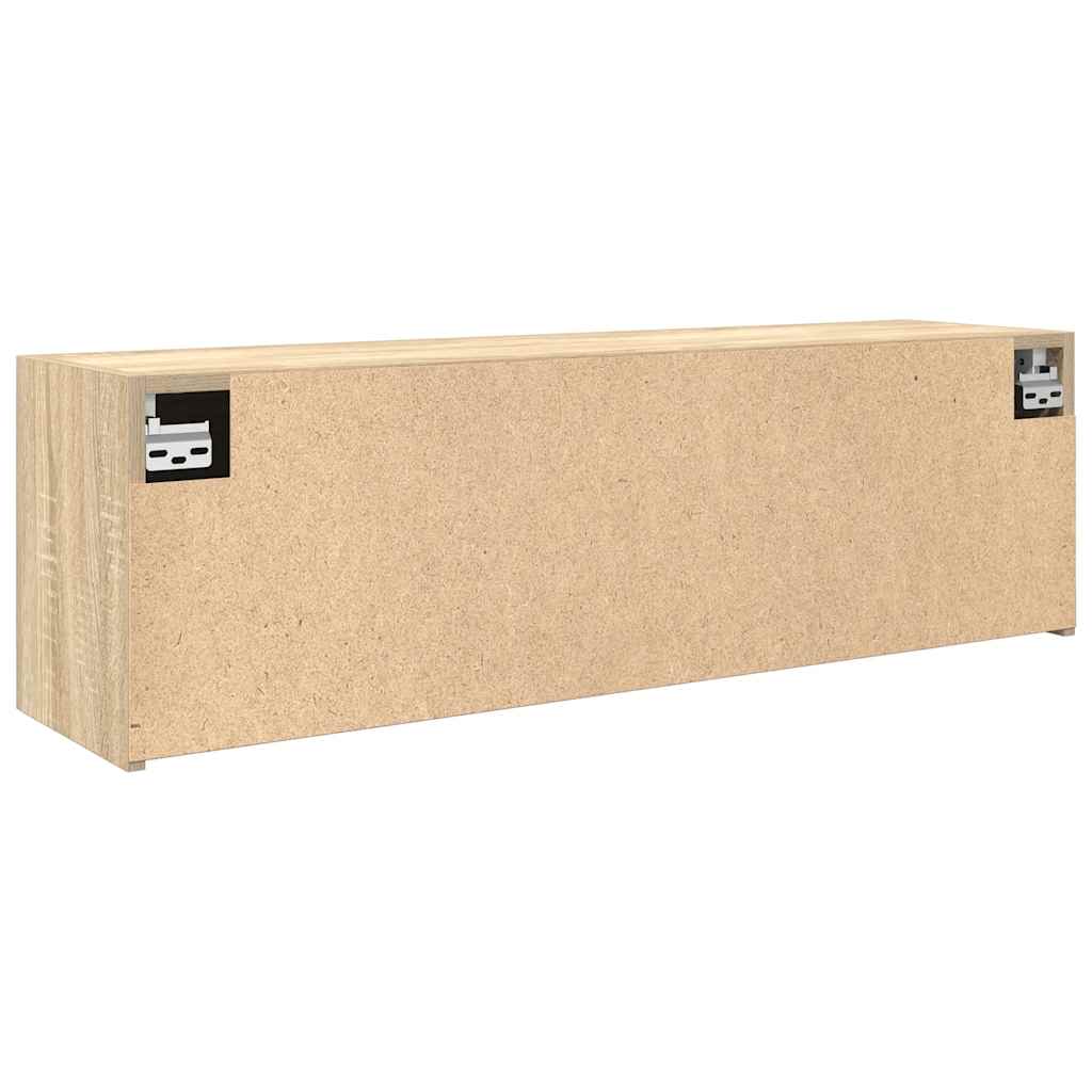 vidaXL Wisząca szafka łazienkowa, dąb sonoma, 100x25x30 cm