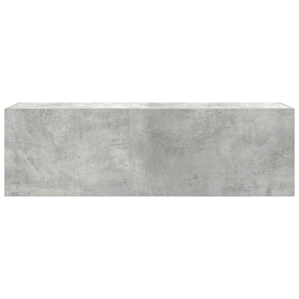 vidaXL Wisząca szafka łazienkowa, szarość betonu, 100x25x30 cm
