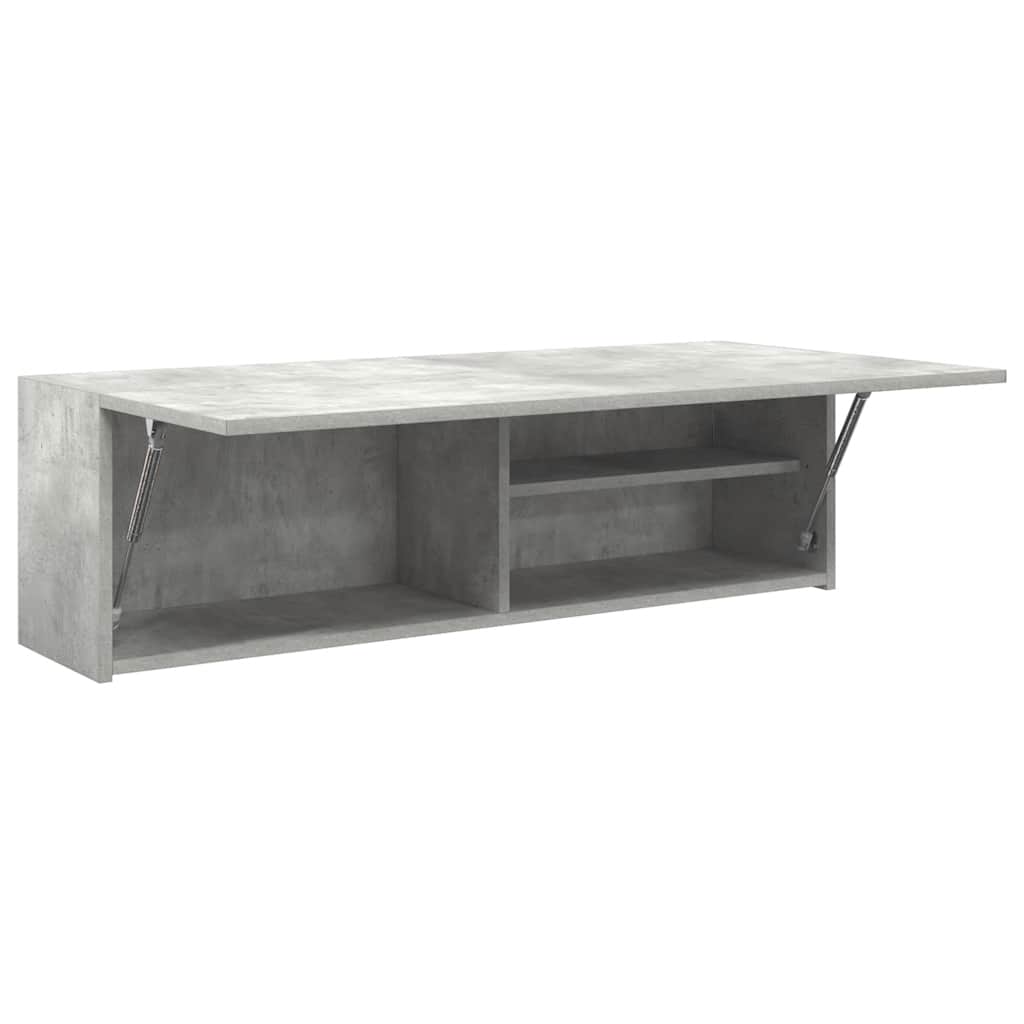 vidaXL Wisząca szafka łazienkowa, szarość betonu, 100x25x30 cm