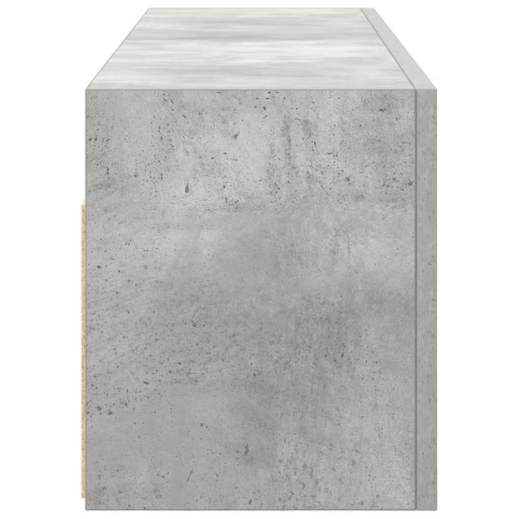 vidaXL Wisząca szafka łazienkowa, szarość betonu, 100x25x30 cm