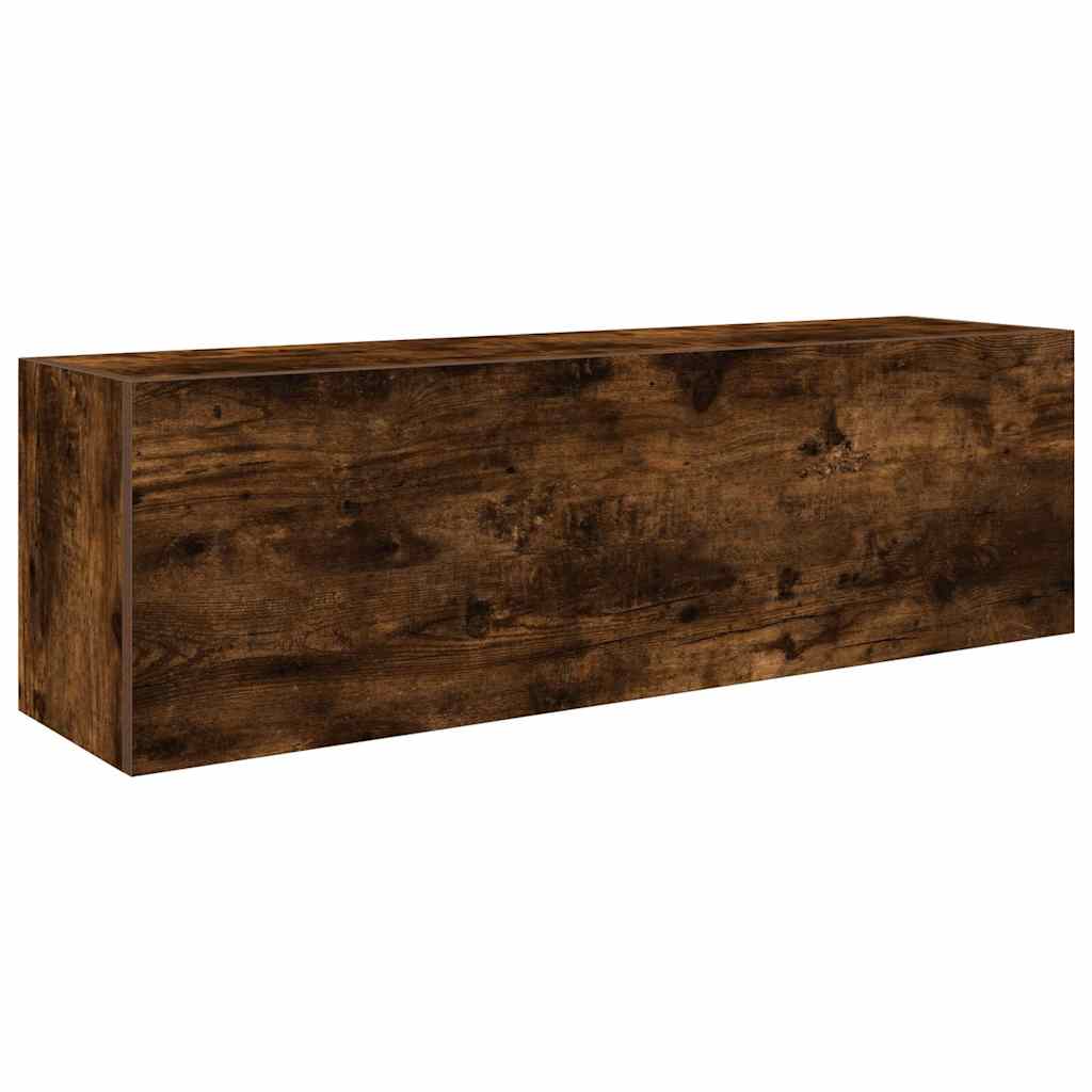 vidaXL Wisząca szafka łazienkowa, przydymiony dąb, 100x25x30 cm
