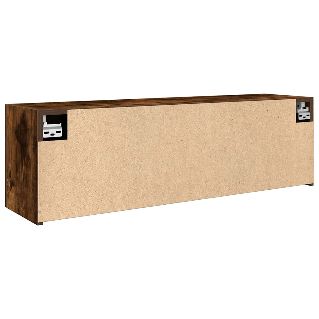 vidaXL Wisząca szafka łazienkowa, przydymiony dąb, 100x25x30 cm