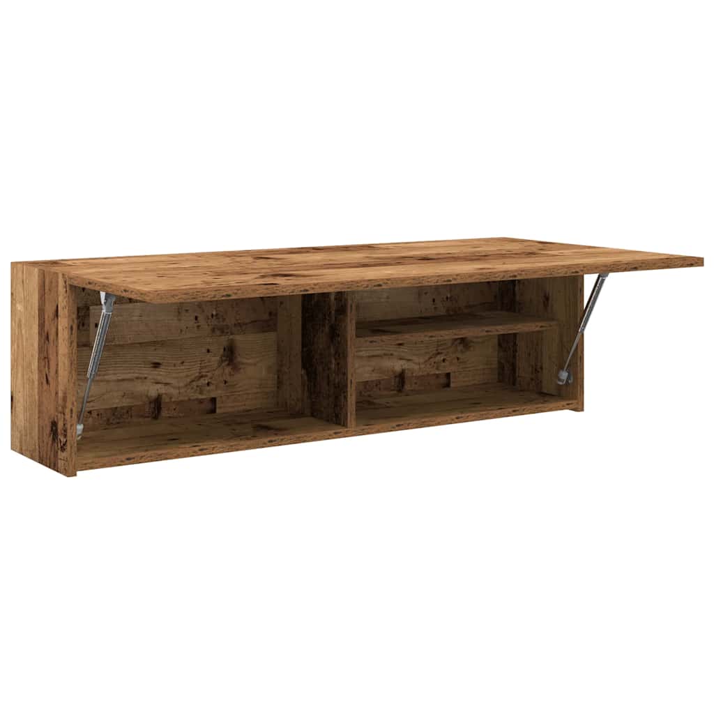 vidaXL Wisząca szafka łazienkowa, stare drewno, 100x25x30 cm