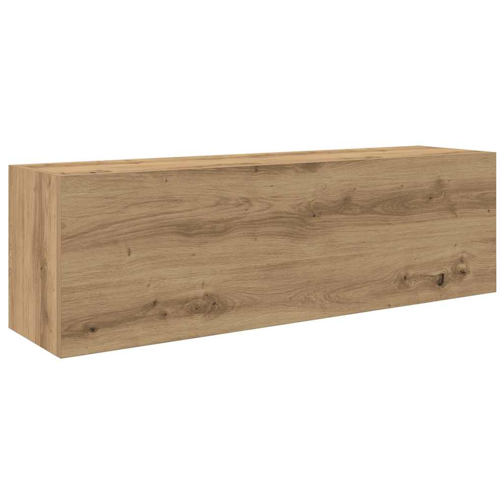 vidaXL Wisząca szafka łazienkowa, dąb artisan, 100x25x30 cm