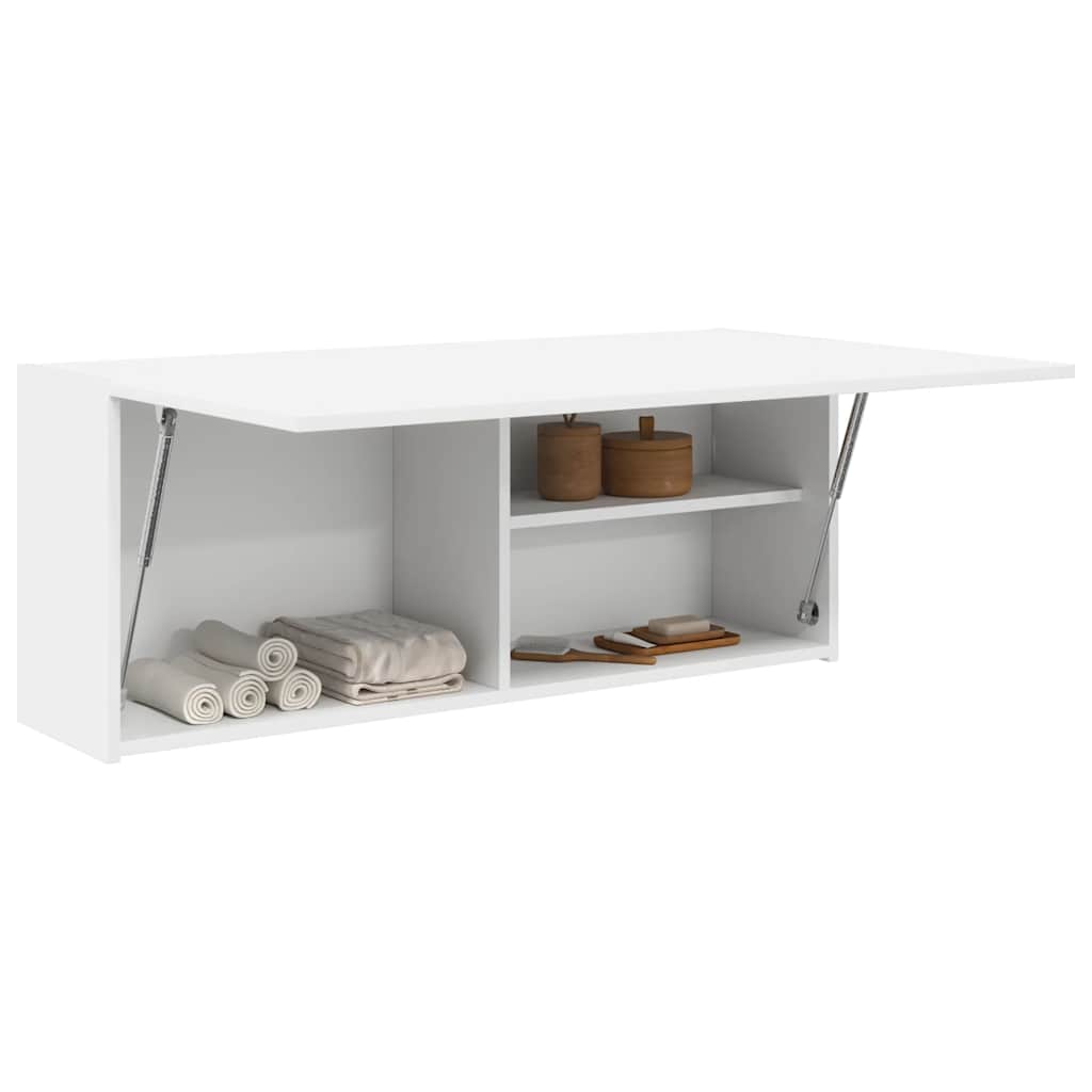vidaXL Wisząca szafka łazienkowa, biała, 100x25x40 cm