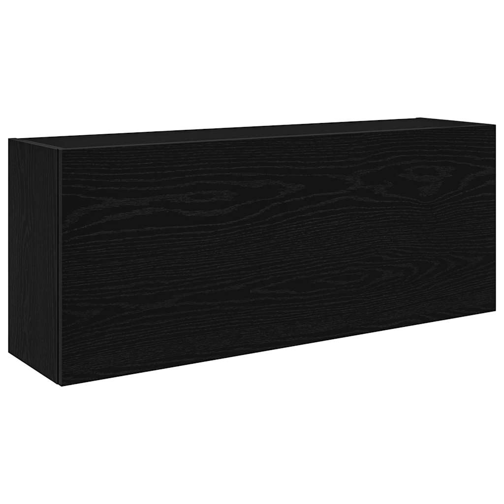 vidaXL Wisząca szafka łazienkowa, czarna, 100x25x40 cm